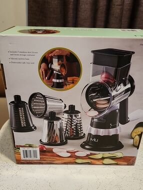 Mi Multi-Drum Rotary Vegetable Slicer and Grater - Black